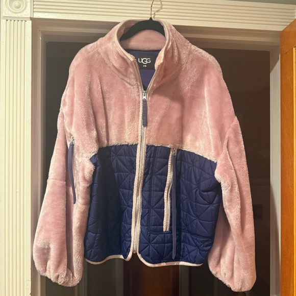 UGG Marlene Fitted Quilted Fleece Jacket in Pink / Purple Size small — COZY!!! - Picture 1 of 2